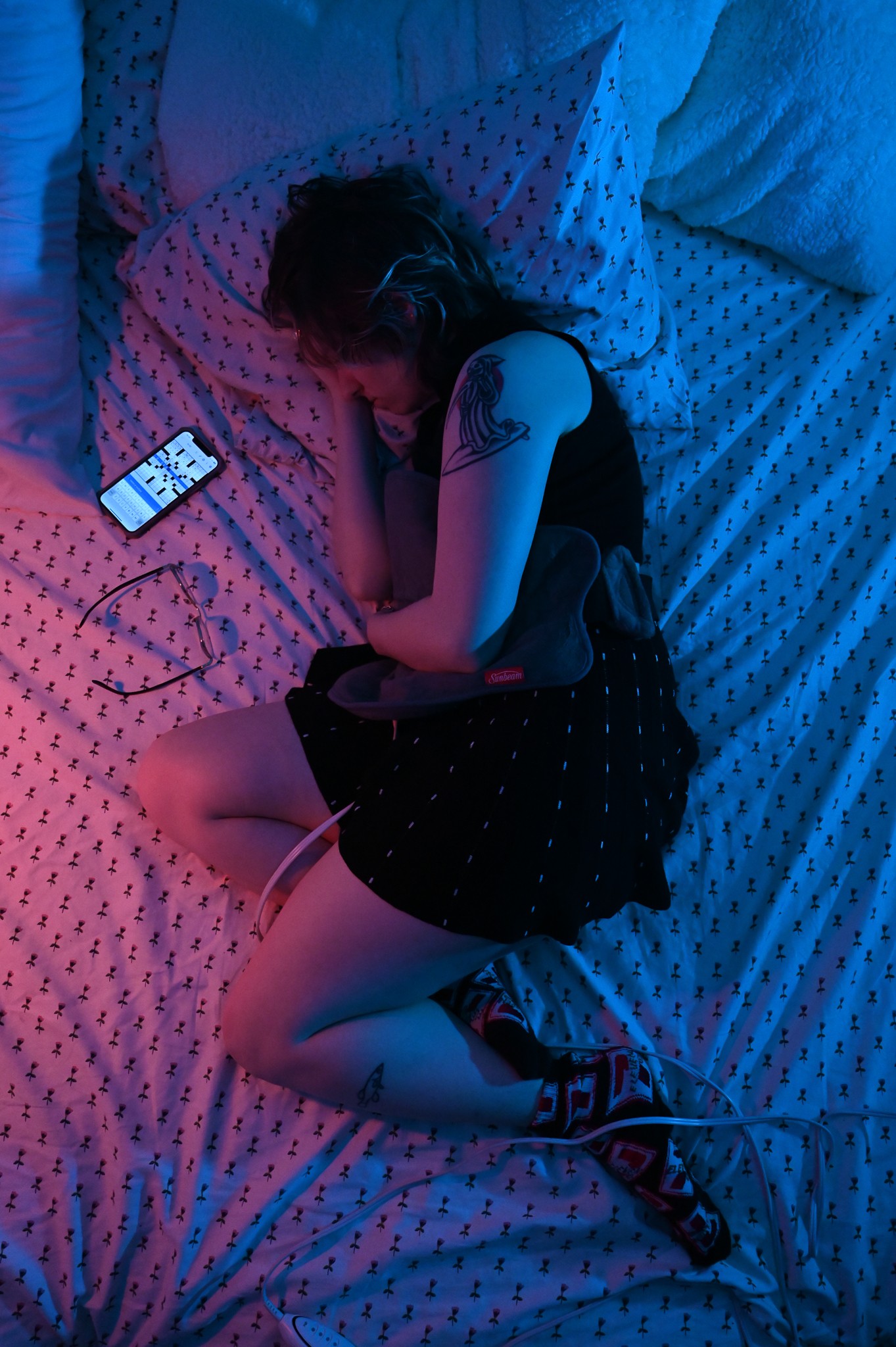 Willow curled up in pain before sleeping